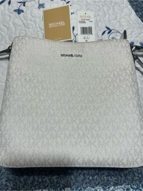 Michael Kors Pearl White Logo Crossbody Shoulder Bag - Slightly used